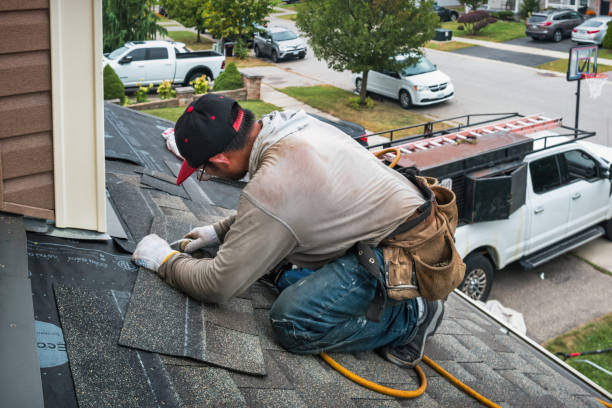 Professional Storm Damage Roof Repair technician working in Linn, KS